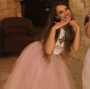 Pink tulle skirt
